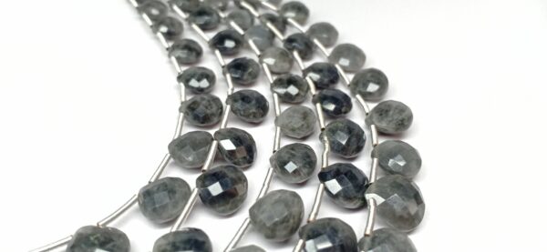 Grey Quartz Heart Shape Faceted (6.5-9mm) - Ravi Ratnesh
