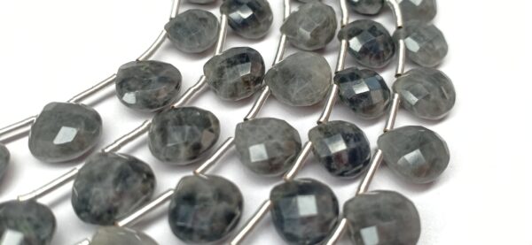 Grey Quartz Heart Shape Faceted (6.5-9mm) - Ravi Ratnesh