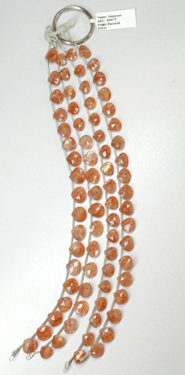 Sunstone Heart Shape Faceted (8.5-10.5mm) - Ravi Ratnesh