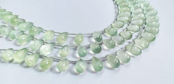 Prehnite Drops Smooth (5.5x9.5-5.5x12mm) - Ravi Ratnesh