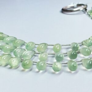 Prehnite Drops Smooth (5.5x9.5-5.5x12mm) - Ravi Ratnesh