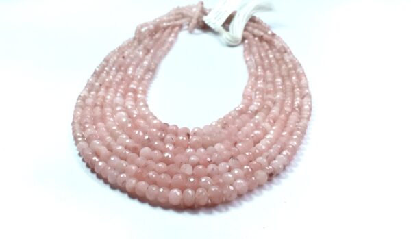 Guava Quartz Roundles Faceted (3-6.5mm) - Ravi Ratnesh