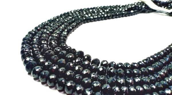 Black Onyx Roundles Faceted (4-7mm) - Ravi Ratnesh