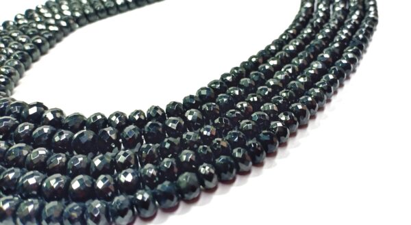 Black Onyx Roundles Faceted (4-7mm) - Ravi Ratnesh