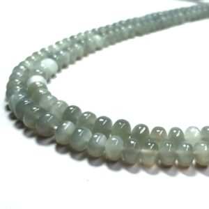 Grey Moonstone Roundles Smooth (5-6.5mm) - Ravi Ratnesh