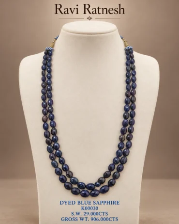 Dyed Blue Sapphire Necklace