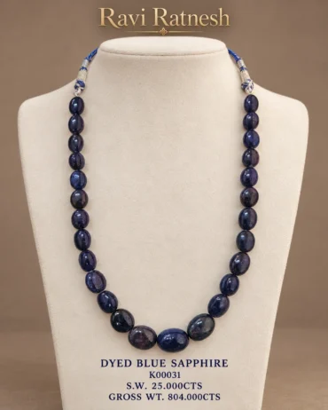 Dyed Blue Sapphire Necklace