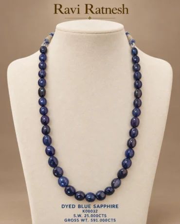 Dyed Blue Sapphire Necklace