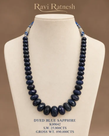 Dyed Blue Sapphire Necklace