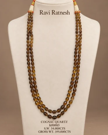 Cognac Quartz Necklace