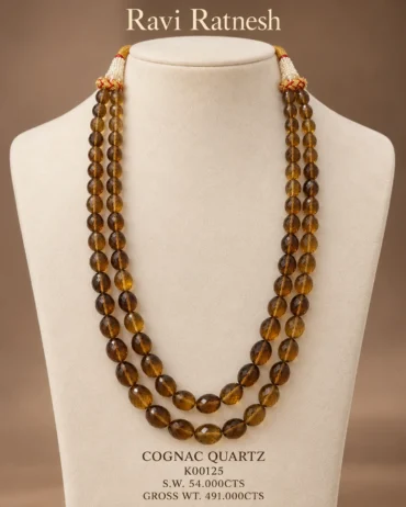Cognac Quartz Necklace