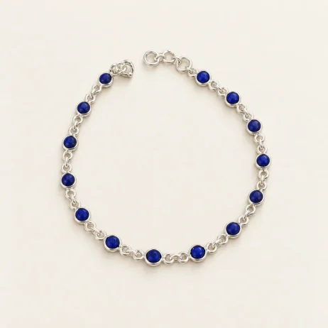 Round Blue Link Bracelet