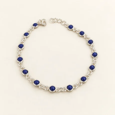 Round Blue Link Bracelet