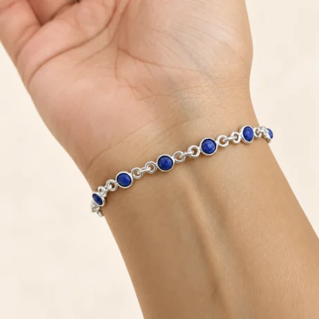 Round Blue Link Bracelet