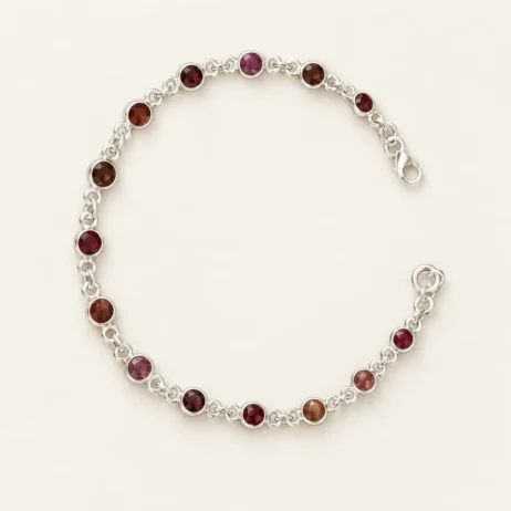 Round Red Link Bracelet