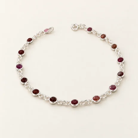 Round Red Link Bracelet