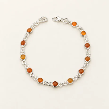 Round Orange Link Bracelet