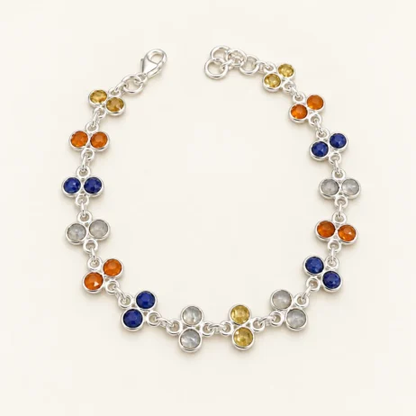 Mixed Colour Double Row Bracelet