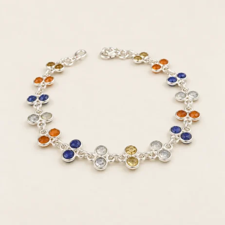 Mixed Colour Double Row Bracelet