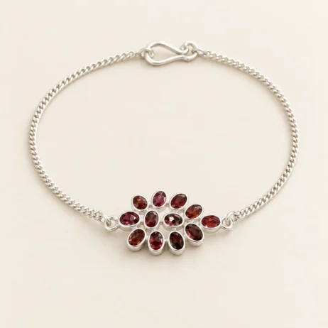 Red Leaf Cluster Bracelet