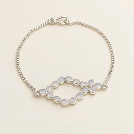 Clear Open Leaf Bracelet