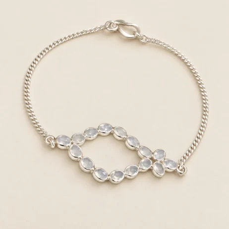 Clear Open Leaf Bracelet