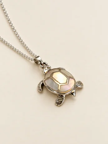 Turtle Pendant - Pale Inlay