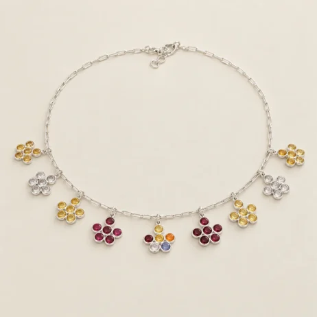 Mixed Flower Chain Choker