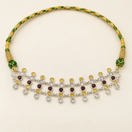 Yellow Red Three Row Choker