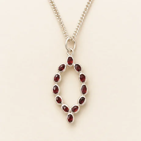 Dark Open Pear Pendant