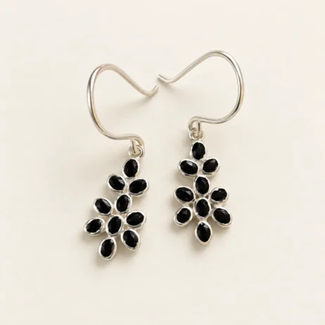 Black Cluster Earrings