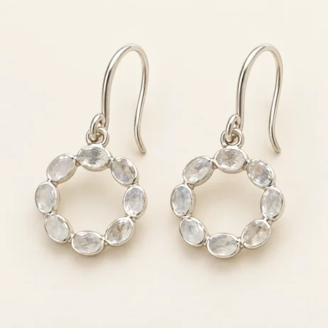 Clear Open Round Earrings