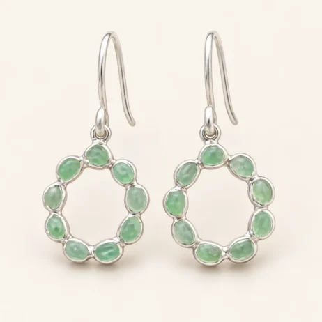 Pale Mint Circle Earrings
