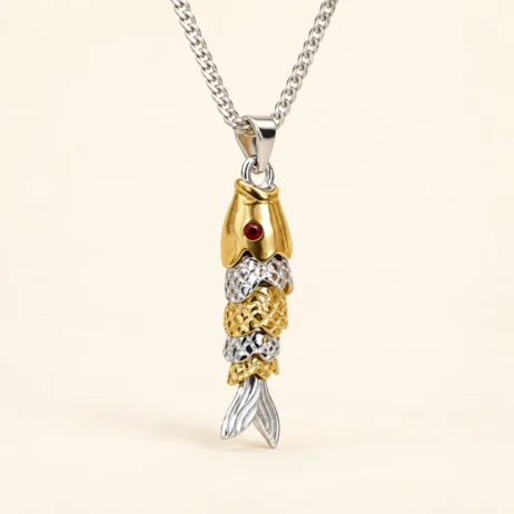 Articulated Fish - Gold Tone
