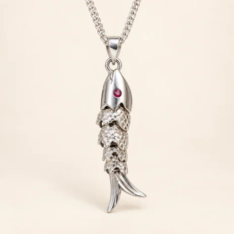 Articulated Fish - Silver Tone