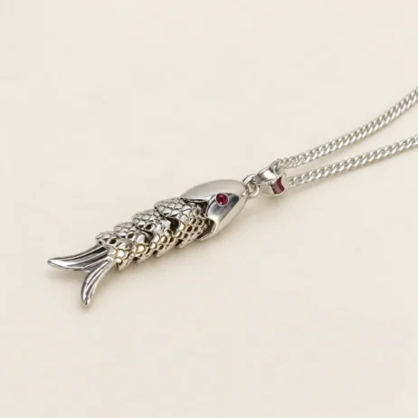 Articulated Fish - Silver Tone