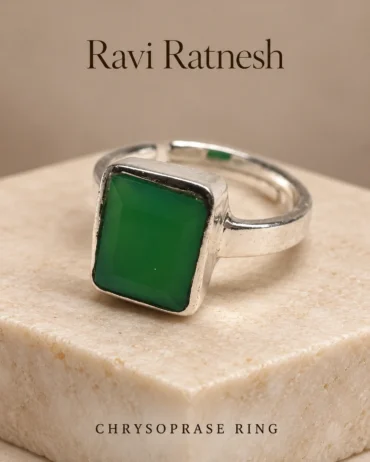 Chrysoprase Rectangle Ring