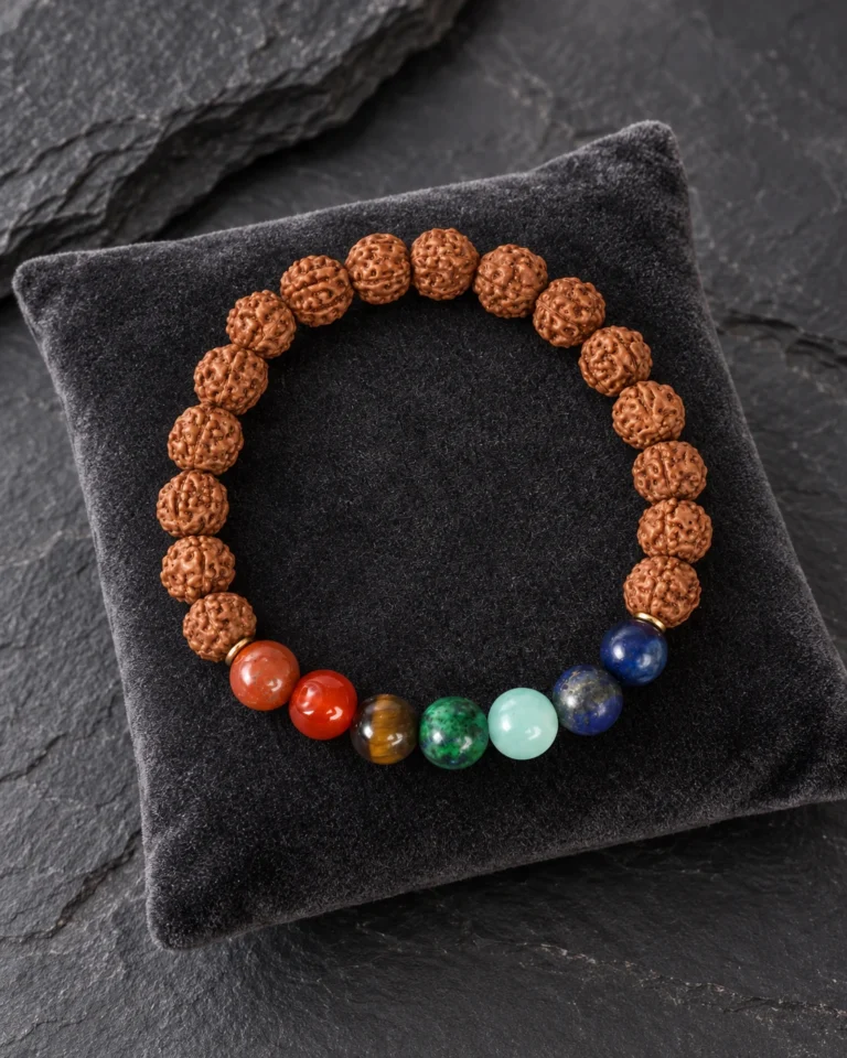 7 Chakra with Rudraksha Bead Bracelet