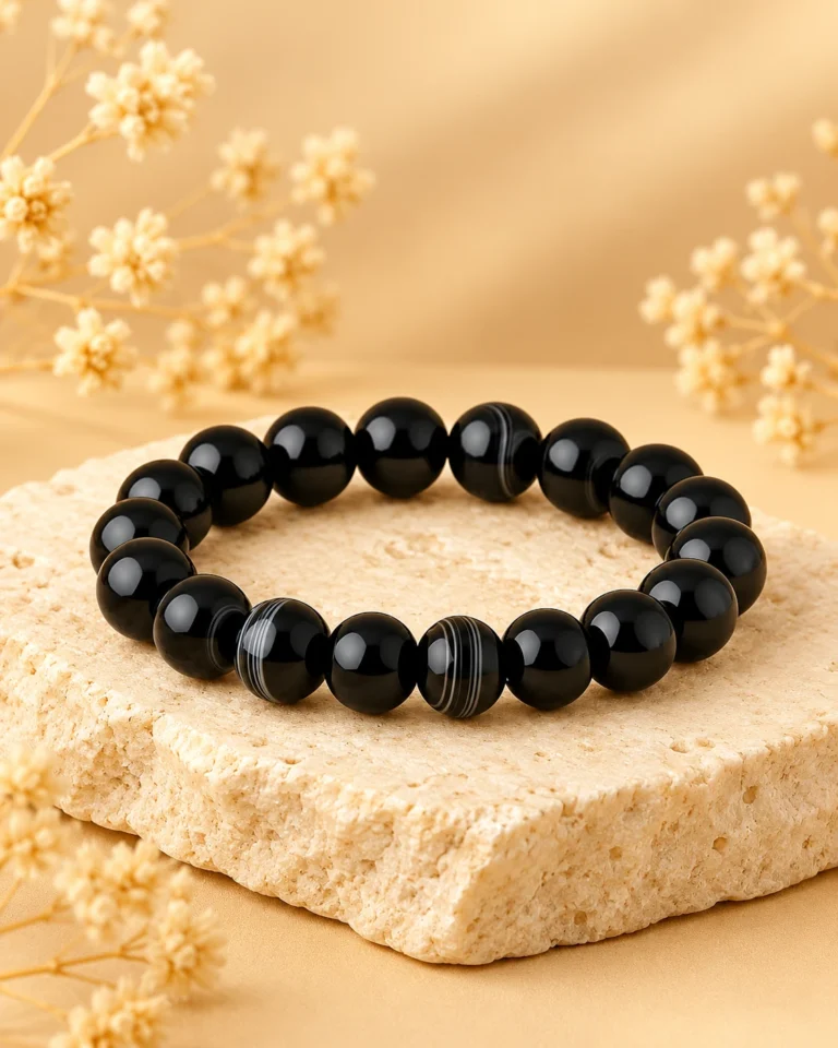 Black Onyx Bead Bracelet