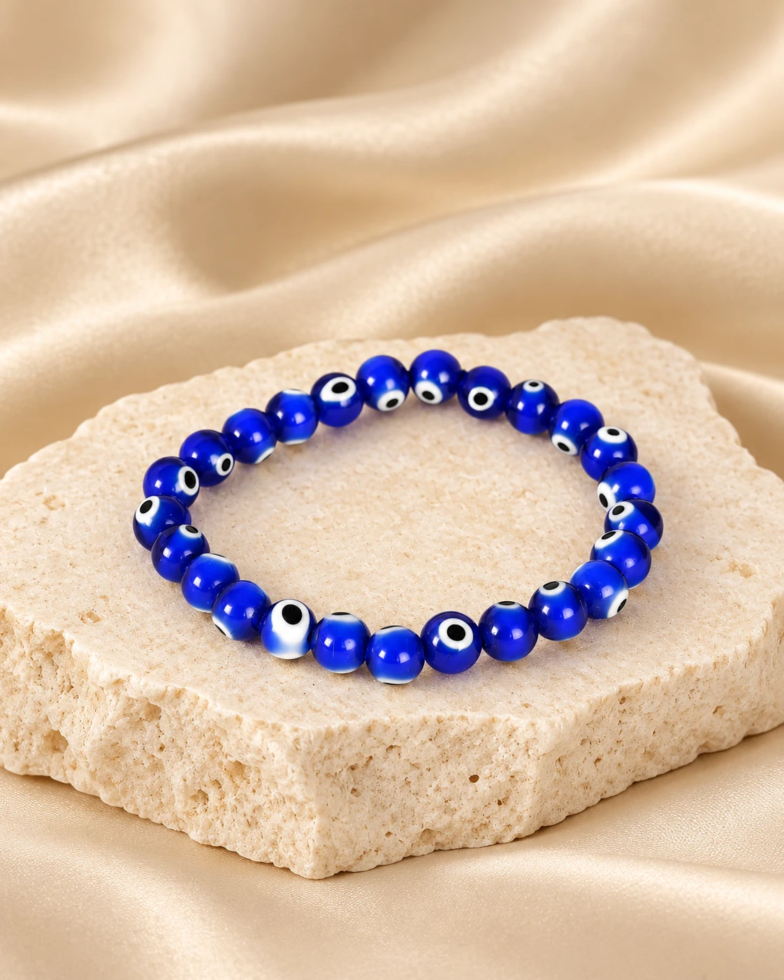 Evil Eye Bead Bracelet — Luxury studio display