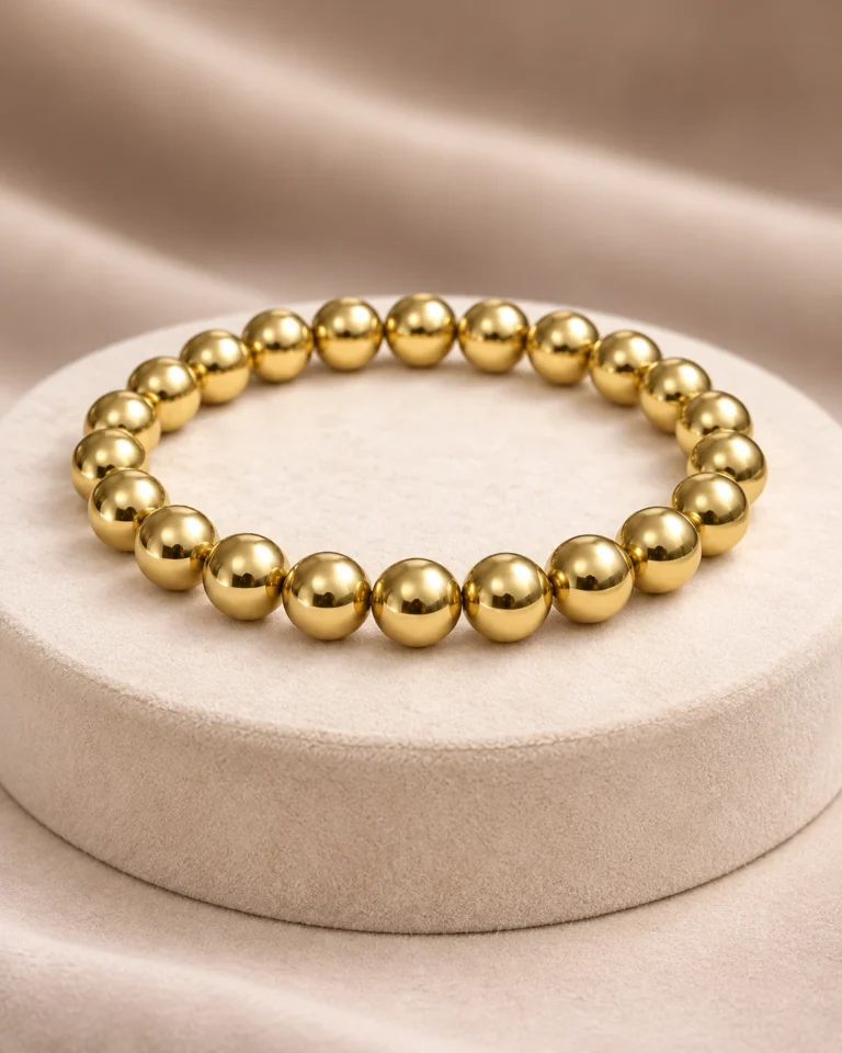Golden Hematite Bead Bracelet