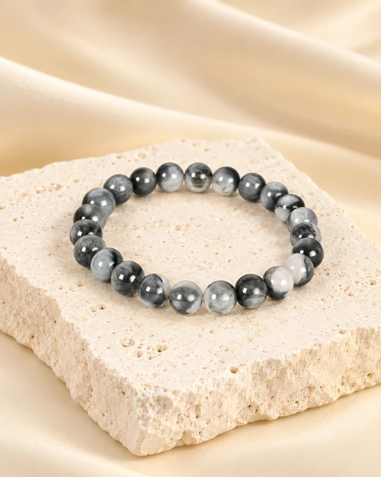 Grey Cat’s Eye Bead Bracelet