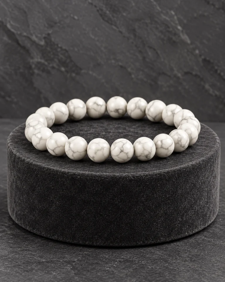 Howlite Bead Bracelet