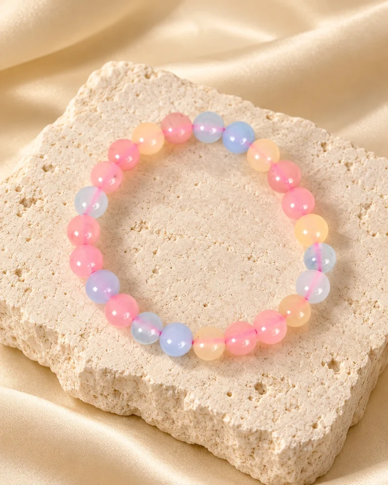 Morganite Bead Bracelet