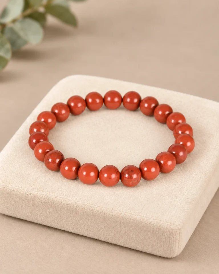 Red Jasper Bead Bracelet