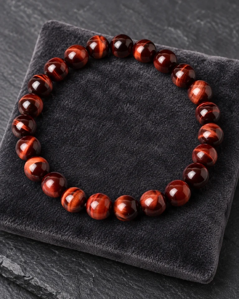 Red Tiger Eye Bead Bracelet