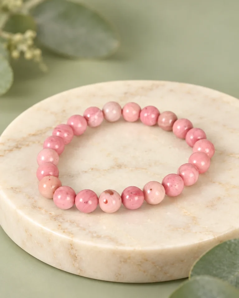Rhodochrosite Bead Bracelet