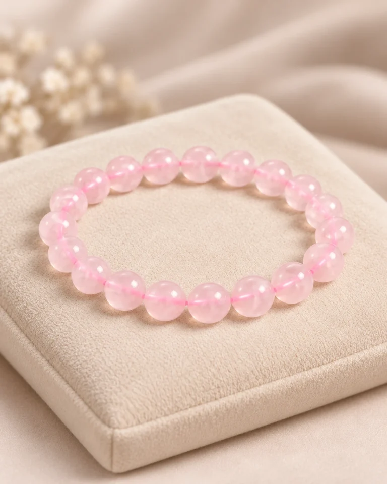 Rose Quartz Bead Bracelet