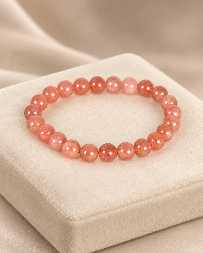 Sunstone Bead Bracelet