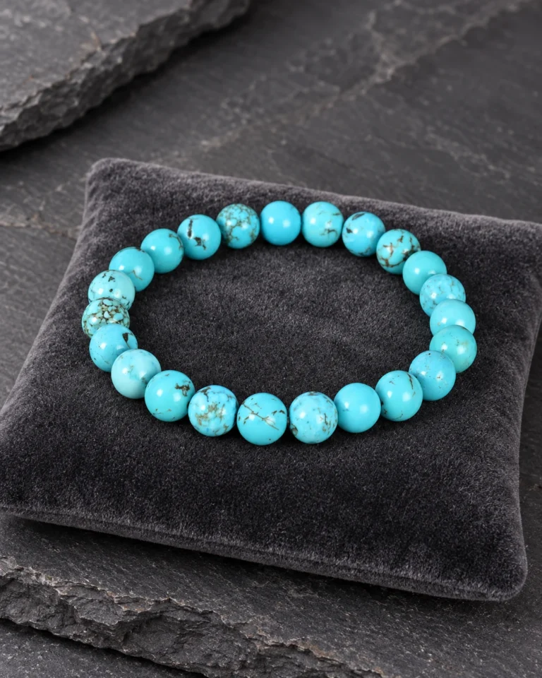 Synthetic Turquoise Bead Bracelet